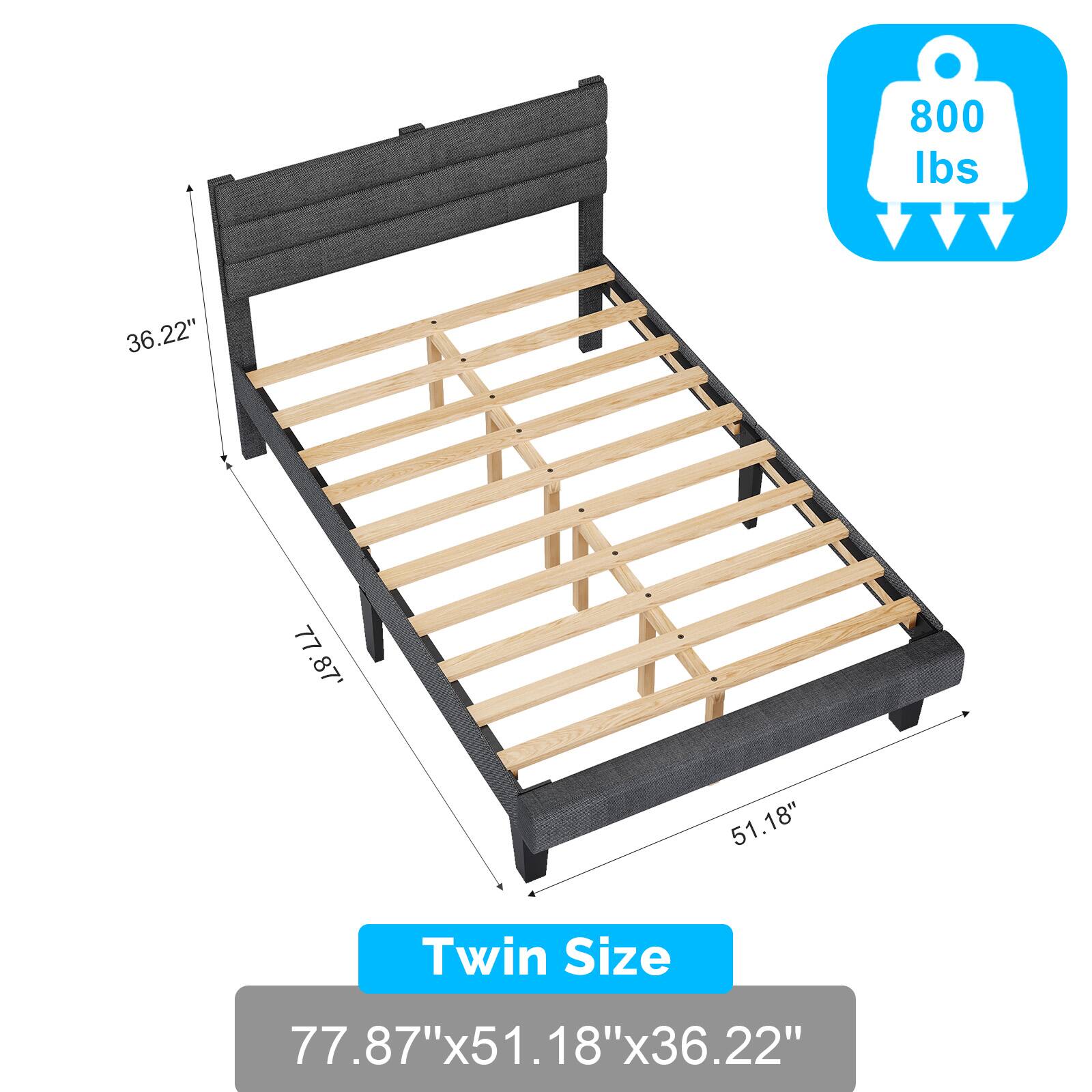 800 lbs  
36.22"  
77.87"  
51.18"  
Twin Size  
77.87"x51.18"x36.22"