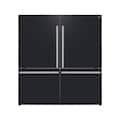 Forno Appliances - 60 in. Wide Milano 34.4 Cu. Ft.Freestanding Dual Bottom Freezer Refrigerator - Black