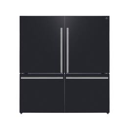 Forno Appliances - Milano 34.4 Cu. Ft.Freestanding Dual Bottom Freezer Refrigerator - Black