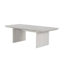 Manhattan Lane - Diaz 72-90 Inch Extendable Dining Table, Glass and Wood - Light Gray
