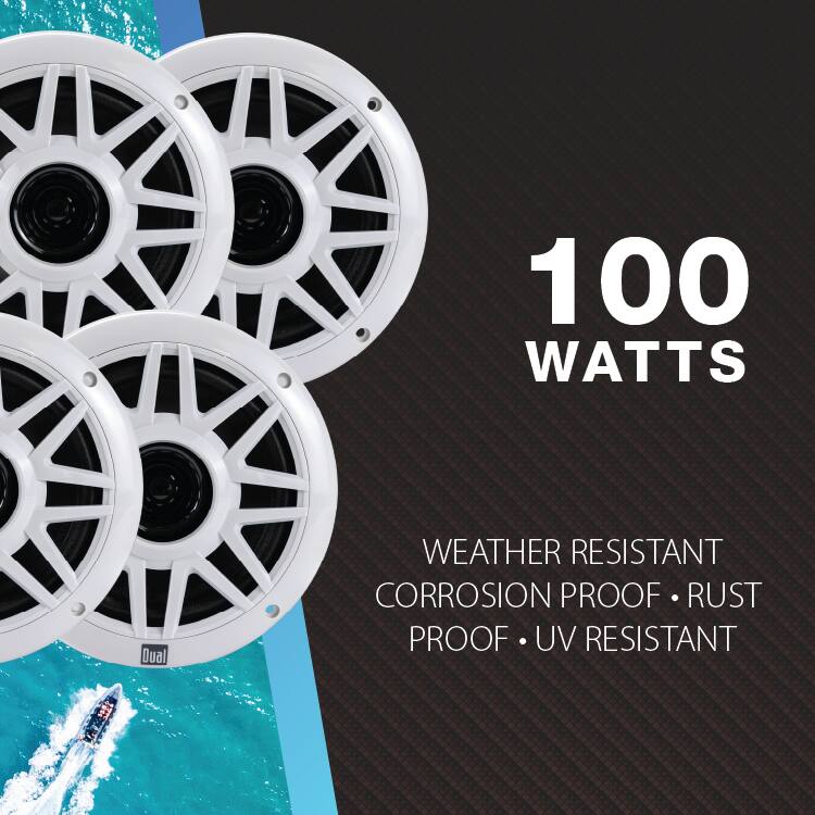 100 WATTS

Dual

WEATHER RESISTANT
CORROSION PROOF
RUST PROOF
UV RESISTANT