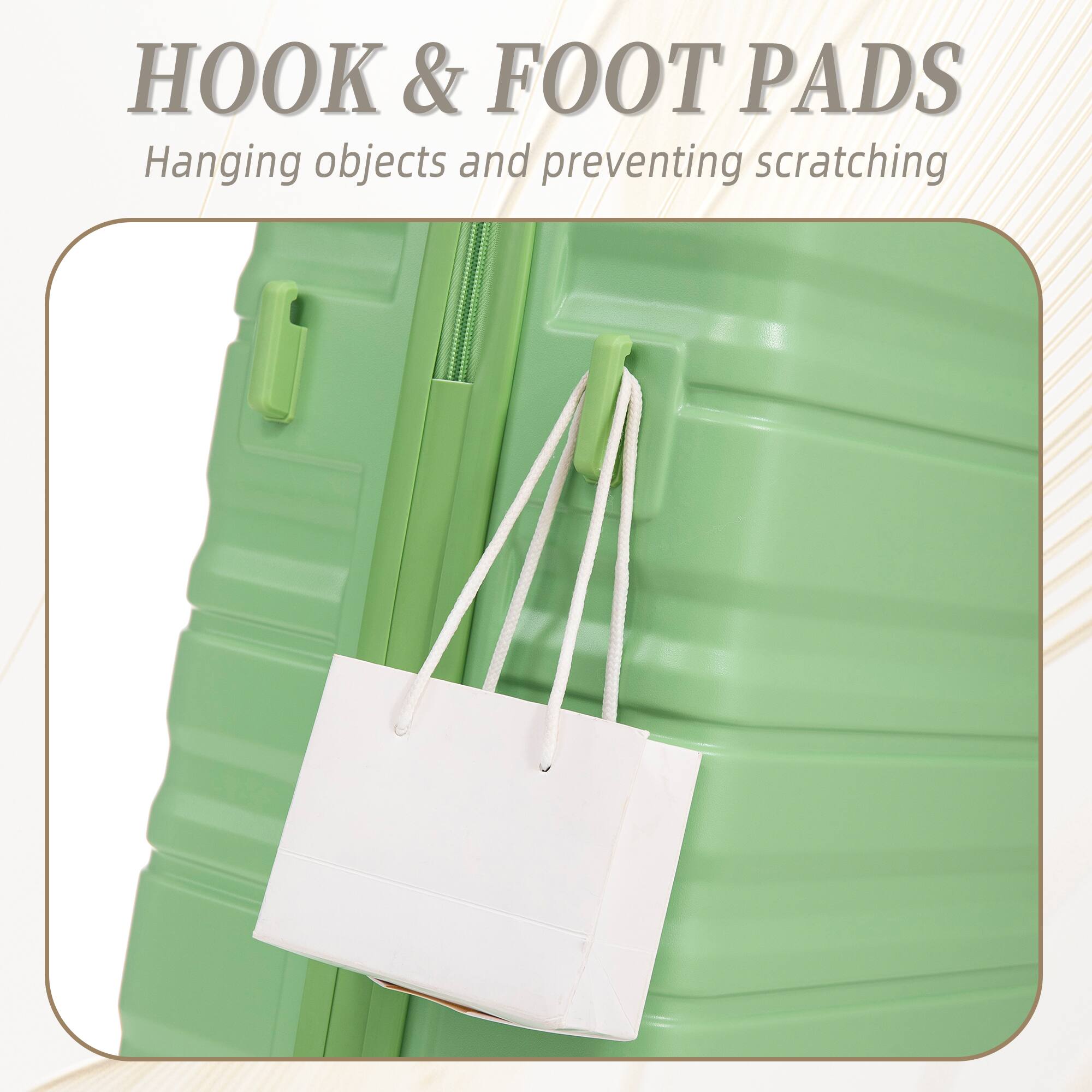 HOOK & FOOT PADS  
Hanging objects and preventing scratching