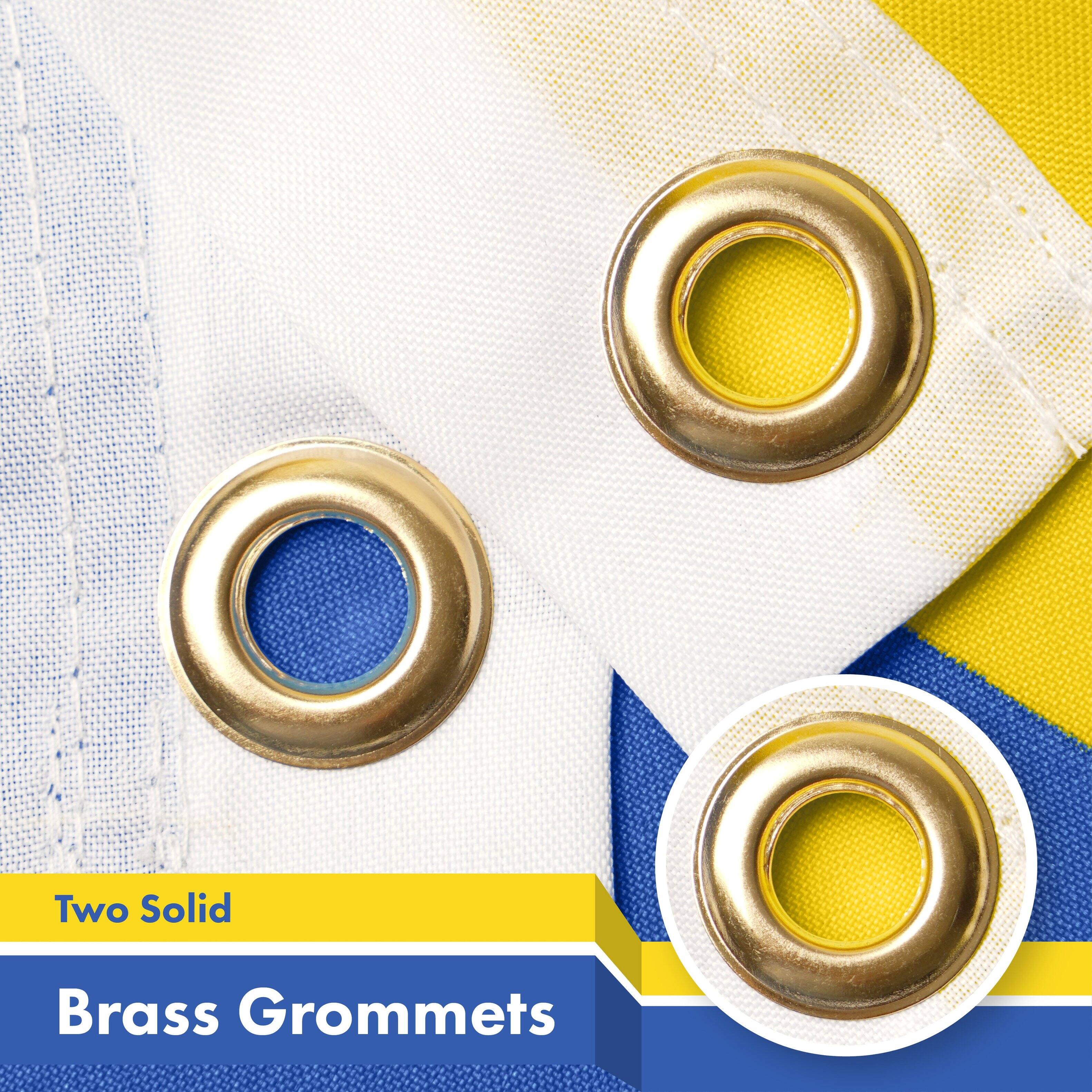 Two Solid Brass Grommets