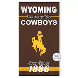 Jardine - Wyoming Cowboys 11'' x 20'' Home Of The Sign - Brown