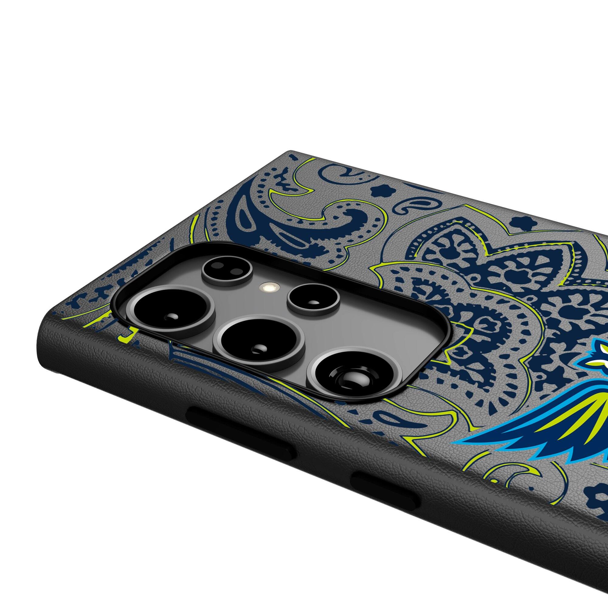 Alt View 3. Keyscaper - Dallas Wings Paisley Galaxy Magnetic Bump Case - S25 - Black.