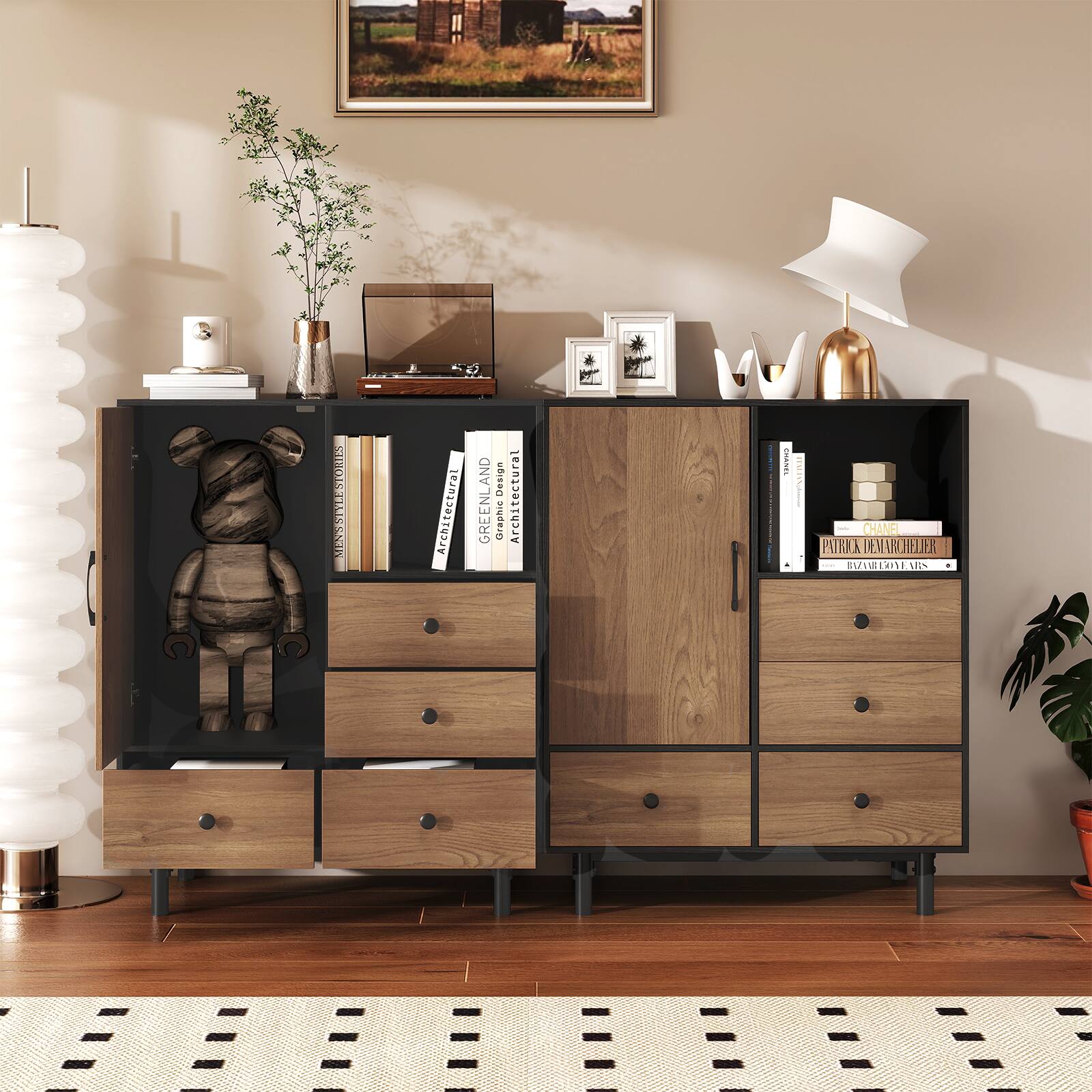 Sure, here is the corrected and grouped text from the image:

**Books and Titles:**
- GREENLAND
- Architectural Design
- CHANEL
- PATRICK DEMONTHEIL
- BRAVO! VIE
- CHANEL
- CHANEL
- CHANEL
- CHANEL

**Artwork and Decor:**
- SEzDL VESSSTYLESTORIES IS551 Architectural Arch Design GREENLAND Graphi Architectura

**Other Text:**
- CHANEL
- PATROA KKIEMARCHELIER
- EMAELOSLAS