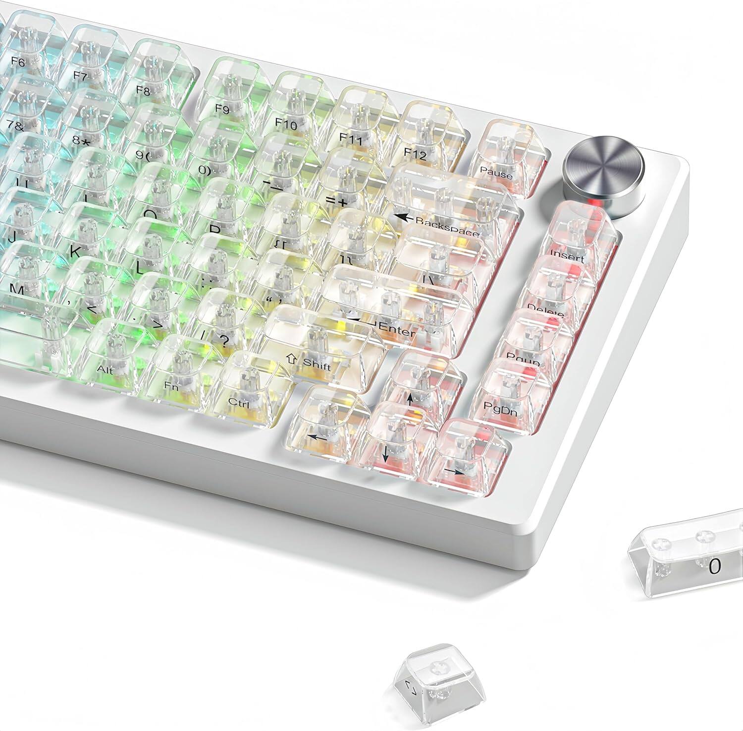 Womier - Clear keycaps,Transparent Crystal keycap Set,Shine Through MDA Profile for Cherry Mx Switches Mechanical Keyboard - White price history on PriceWatchPro