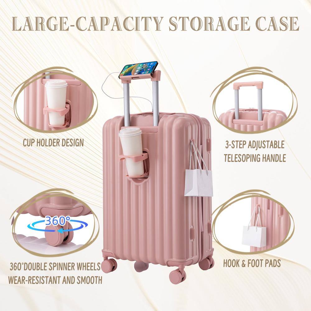 LARGE-CAPACITY STORAGE CASE

- CUP HOLDER DESIGN
- 3-STEP ADJUSTABLE TELESCOPING HANDLE
- 360° DOUBLE SPINNER WHEELS WEAR-RESISTANT AND SMOOTH
- HOOK & FOOT PADS