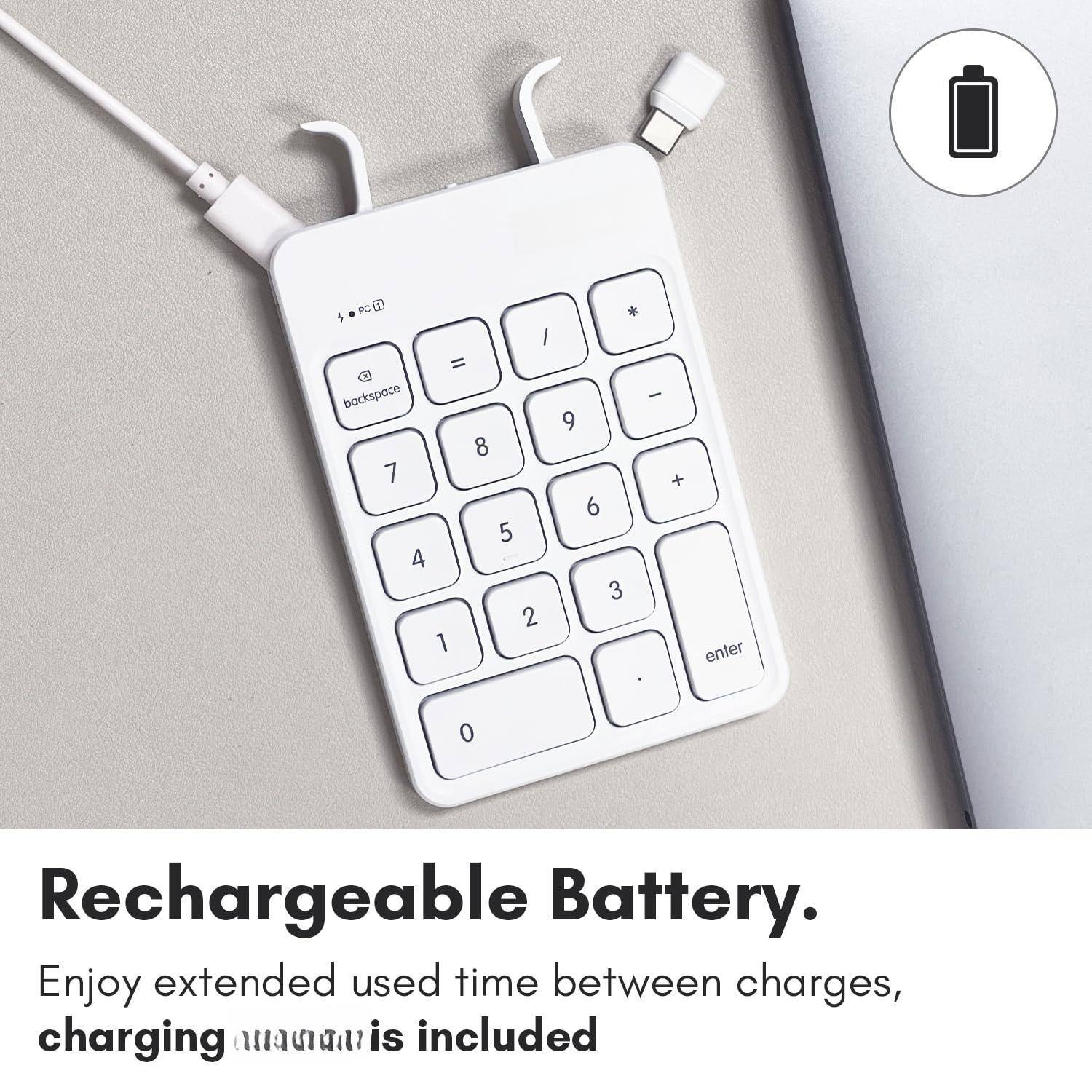 Rechargeable Battery.  
Enjoy extended used time between charges, charging cable is included