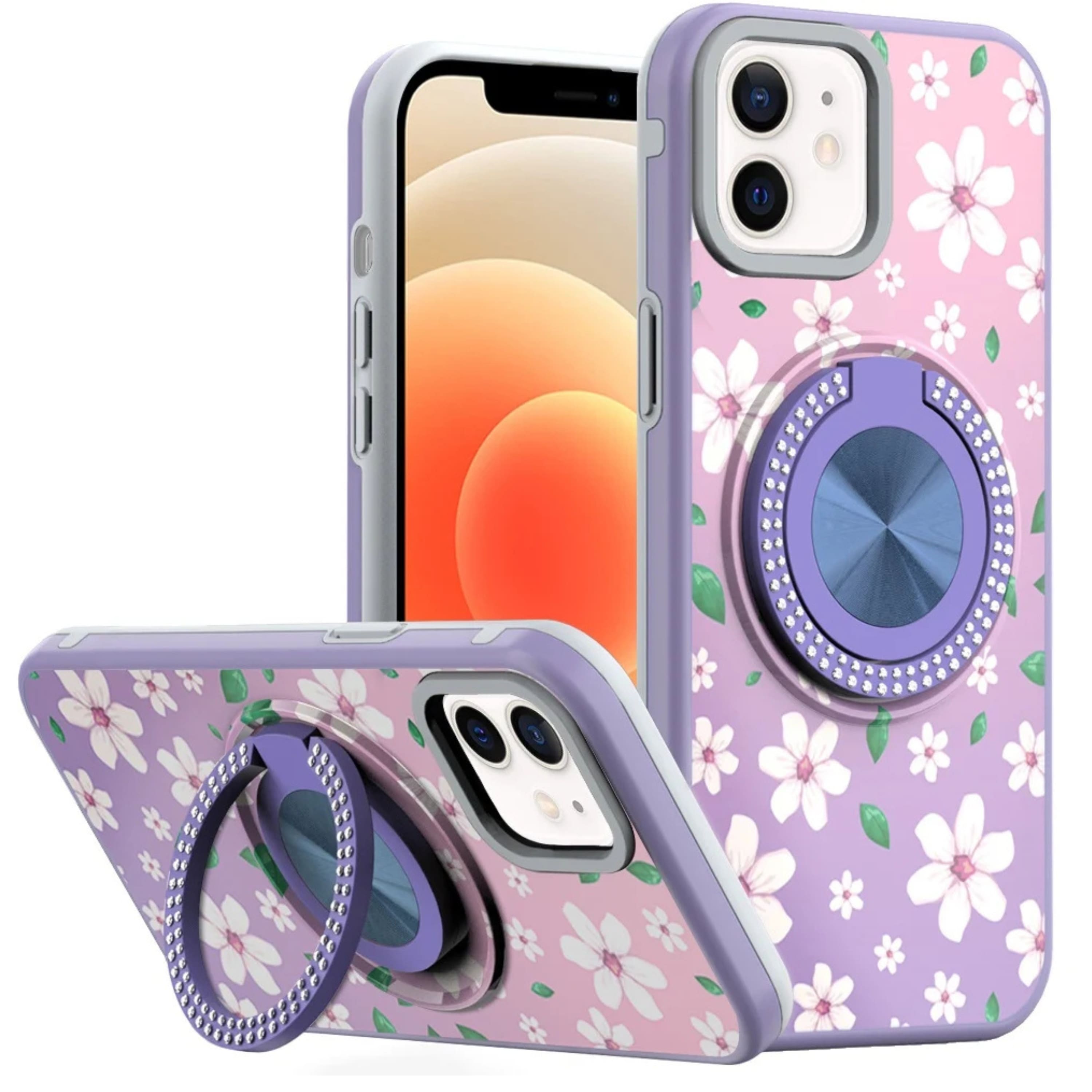 Kitcheniva - Shockproof Design Protective Cover With Tempered Glass For iPhone 12 Pro Max - Floral price history on PriceWatchPro