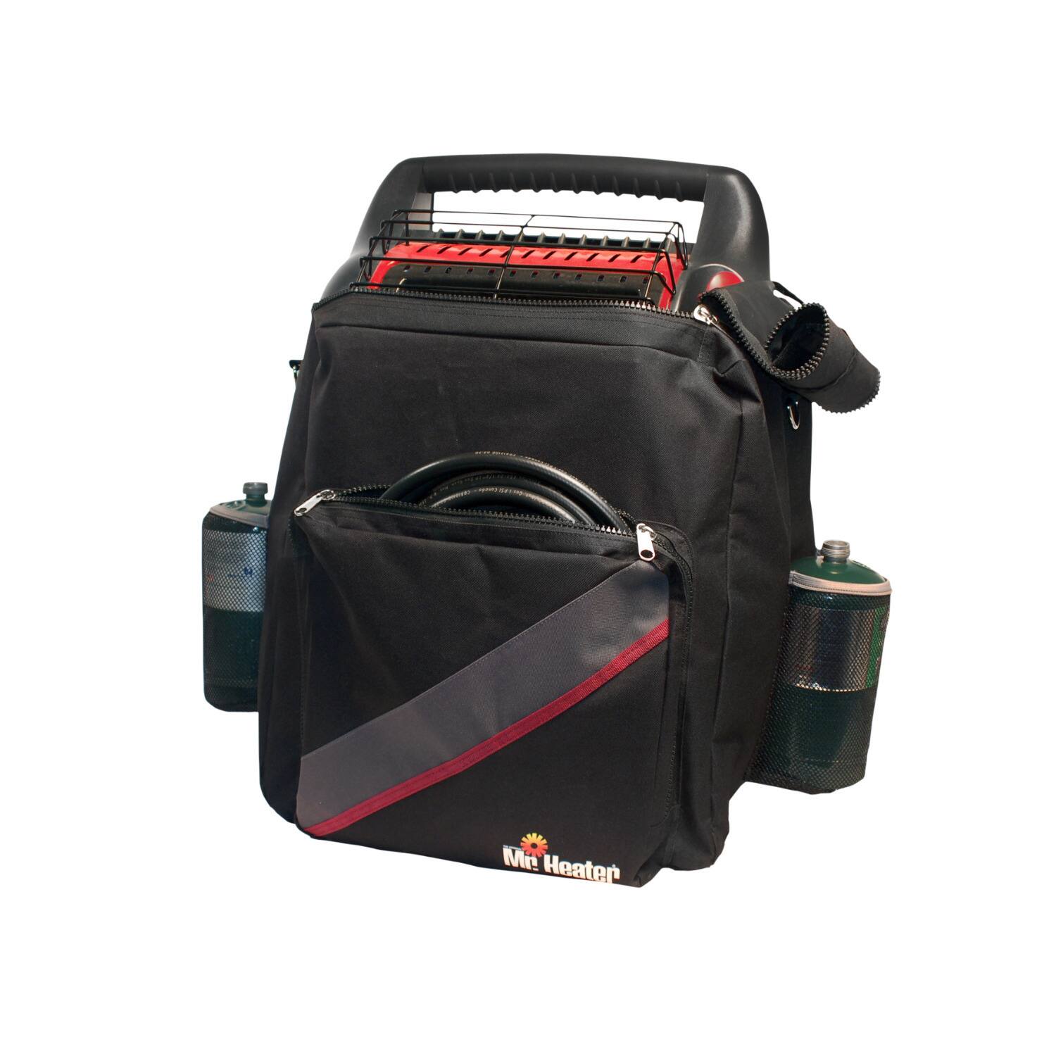Left. Mr. Heater - Mr. Heater Hunting Buddy Portable Heater Bundle with Hose, Adaptor and Bag.