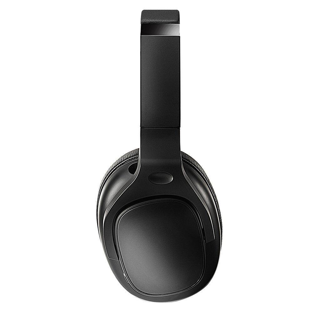 Left. COWIN - Wireless Hybrid Active Noise Cancelling Foldable Headphones - black.