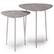 Angle. Simpli Home - Shelton 2 Piece Metal Nesting Table - Nickel.