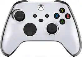 Custom Controllerzz - Custom Wireless Controller for Xbox Series X|S, Xbox One, & PC - Silver Chrome