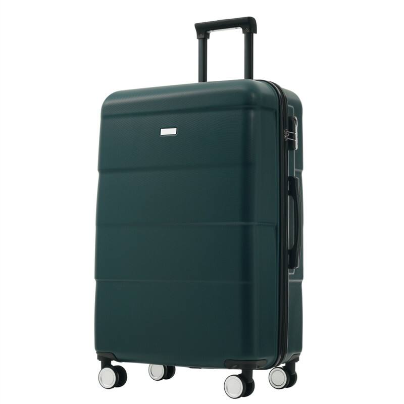 Alt View 6. HTUTWOO - Hardshell Luggage Sets 3 Piece-Double Spinner Wheels Suitcase with Handle Password Lock,Lightweight 20"+24"+28" Luggages - Dark Green.