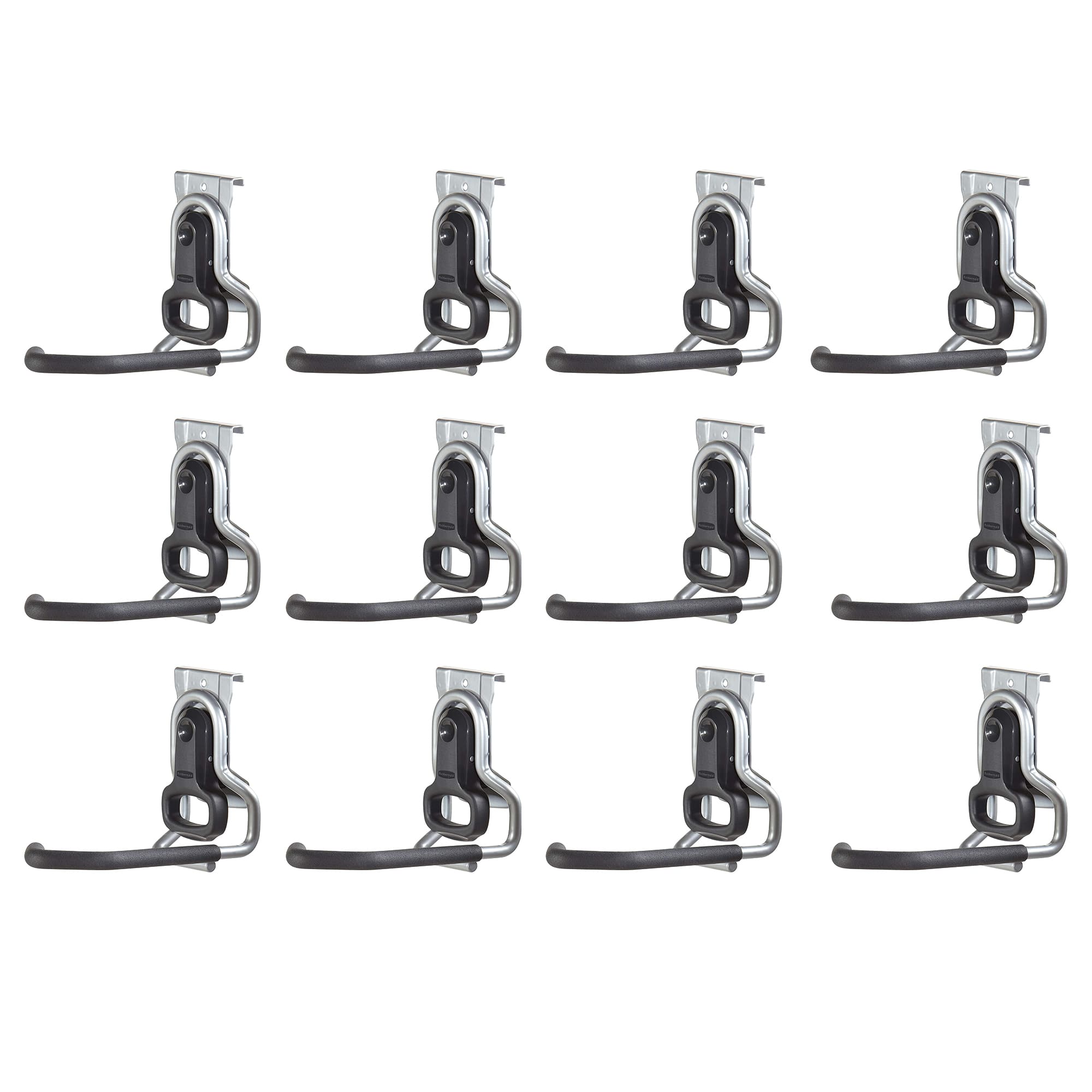 RubberMaid - Vertical FastTrack Hanging Wall Mount Hook Garage Organizer (12 Pack) - Gray/Black price history on PriceWatchPro