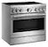 Angle. KitchenAid - 36 in. Wide 6 element 5.1 cu. ft. Freestanding Electric Induction Commercial-Style Range with Air Fry - Stainless Steel.