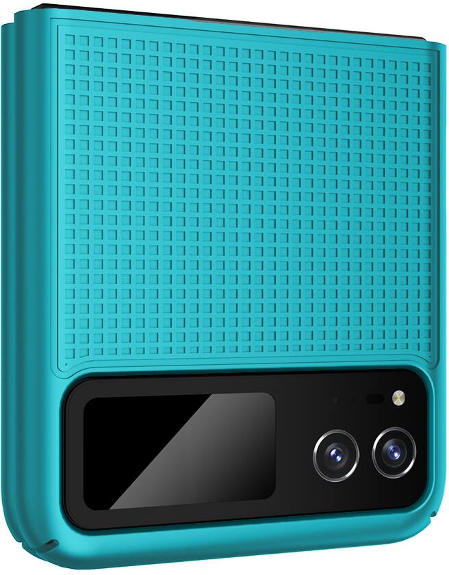 Alt View 9. Nakedcellphone - Slim Case for Motorola RAZR (2023) - Teal.