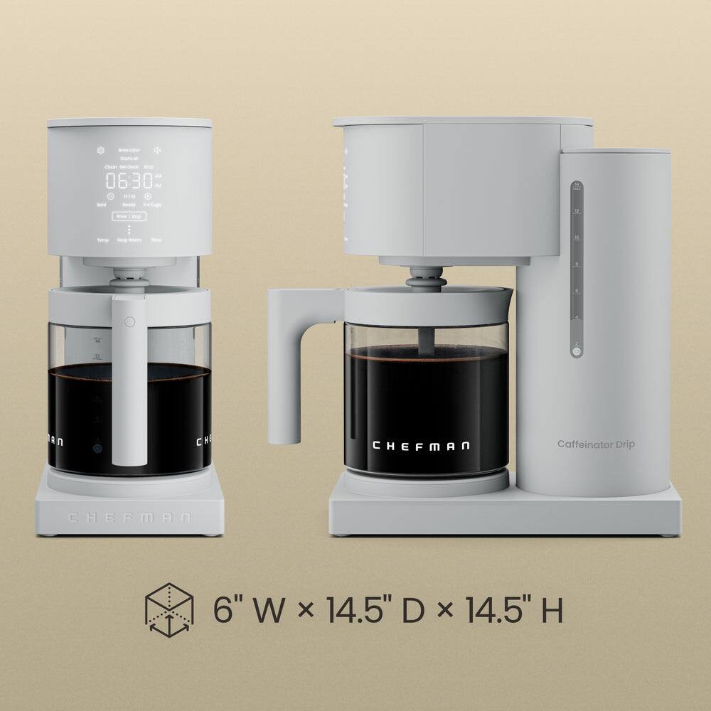 - - - - 06:30 - - - - an R CHEFMAN Caffeinator Drip CHESMAN 6" W X 14.5" D X 14.5" H