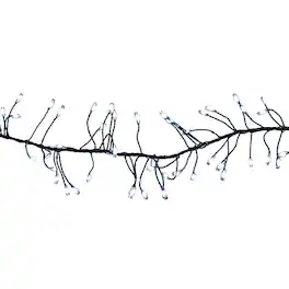 Celebrations - Platinum LED Big Seed Cluster Pure White 250 ct String Christmas Lights 10 ft.