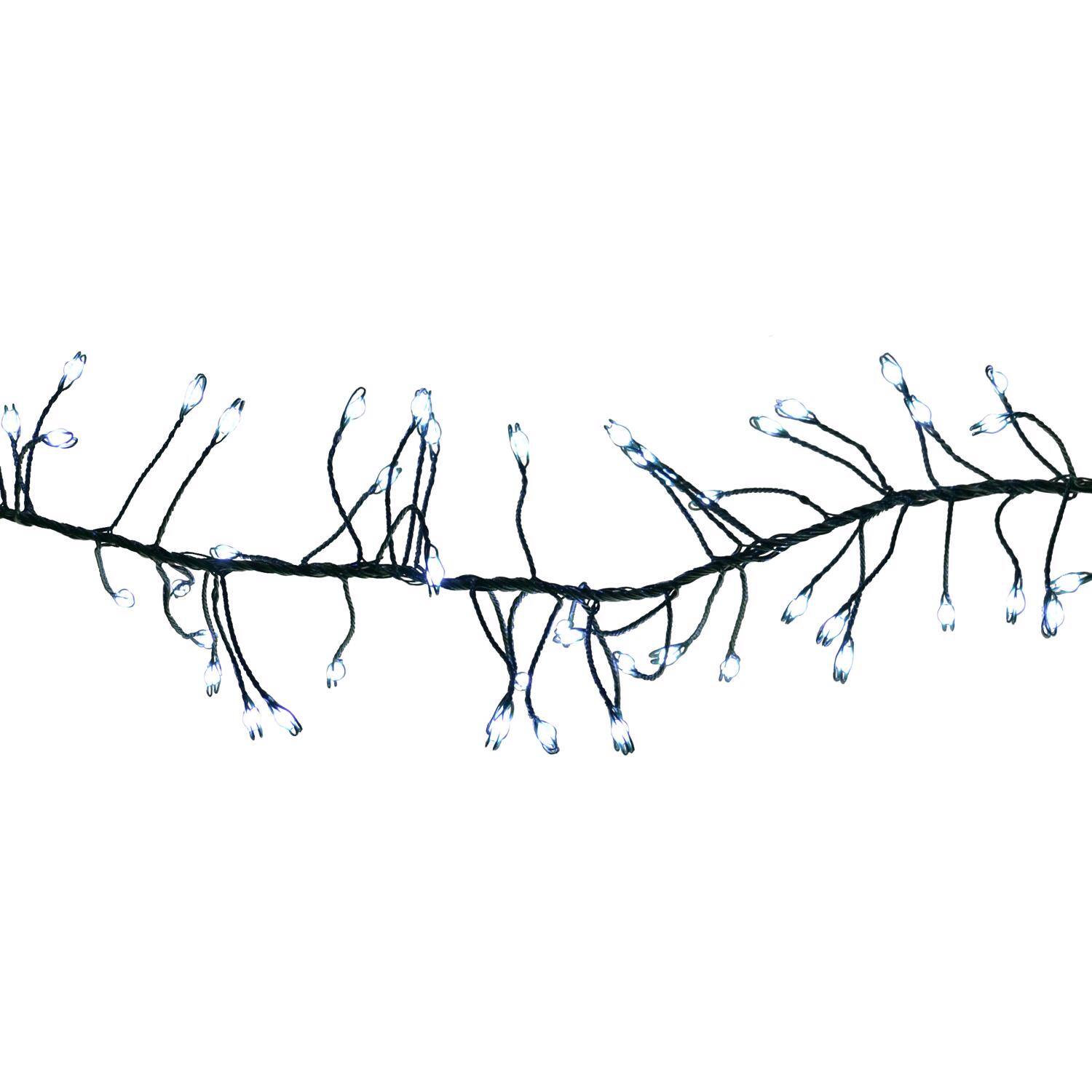 Front. Celebrations - Celebrations Platinum LED Big Seed Cluster Pure White 250 ct String Christmas Lights 10 ft..