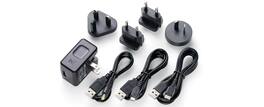 TASCAM - AC Multi-Cable Power Supply Adapter with USB-C, Micro-USB and DC Connectors, 5V 2A Universal Voltage - Black