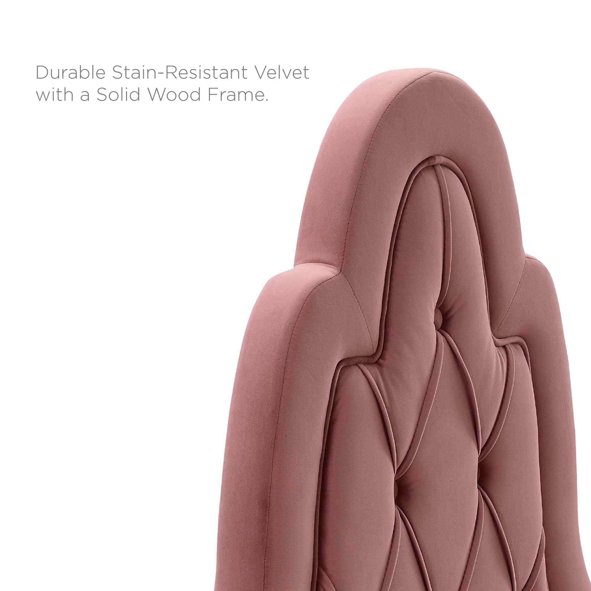 Durable Stain-Resistant Velvet with a Solid Wood Frame.