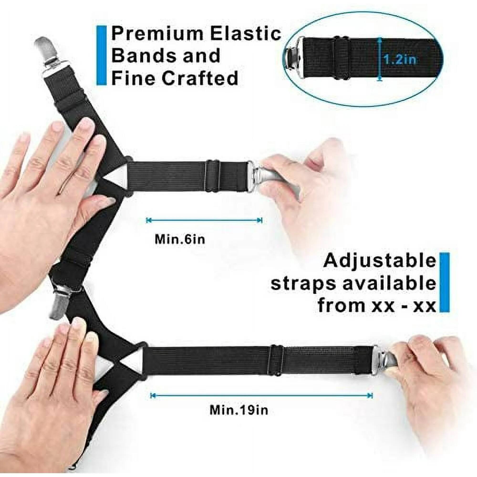 Premium Elastic Bands and Fine Crafted

Adjustable straps available from xx - xx

Min. 6in

Min. 19in

1.2in