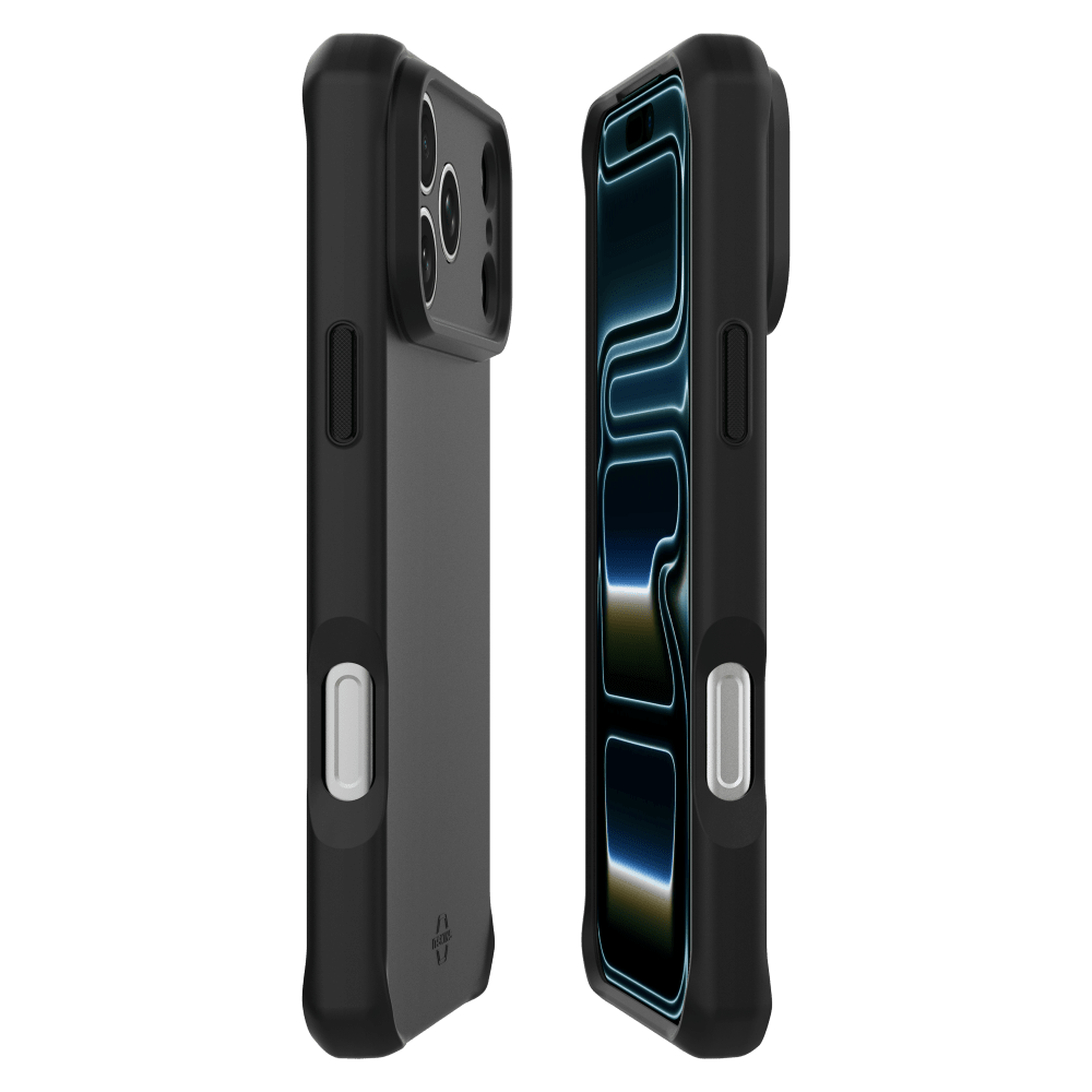 Alt View 3. Itskins - Spectrum_R Silk Case for Apple iPhone 18 Pro / 17 Pro - Black.