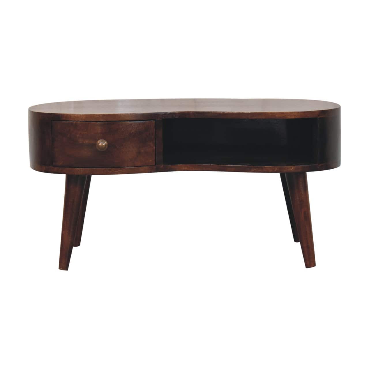 Artisan Furniture - Solid Wood California Walnut Wave Coffee Table - Brown