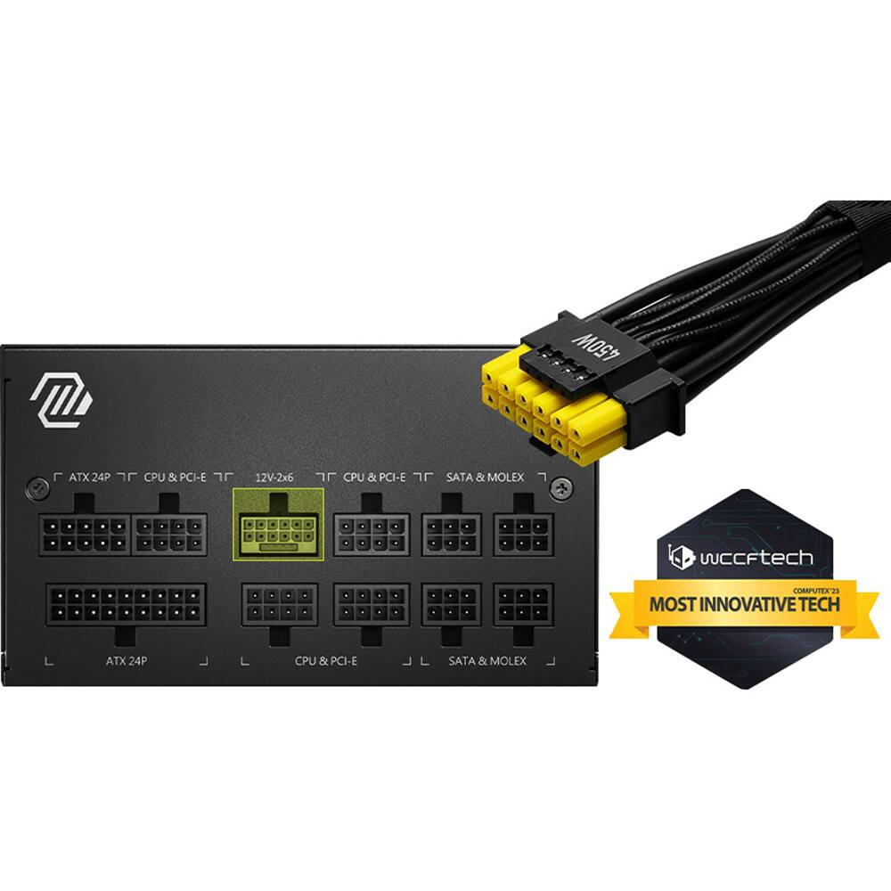 M A 450W  
ATX 24P  
CPU & PCI-E  
12V-2x6  
CPU & PCI-E  
SATA & MOLEX  

wccFtech  
MOST INNOVATIVE TECH  
COMPUTEX'23