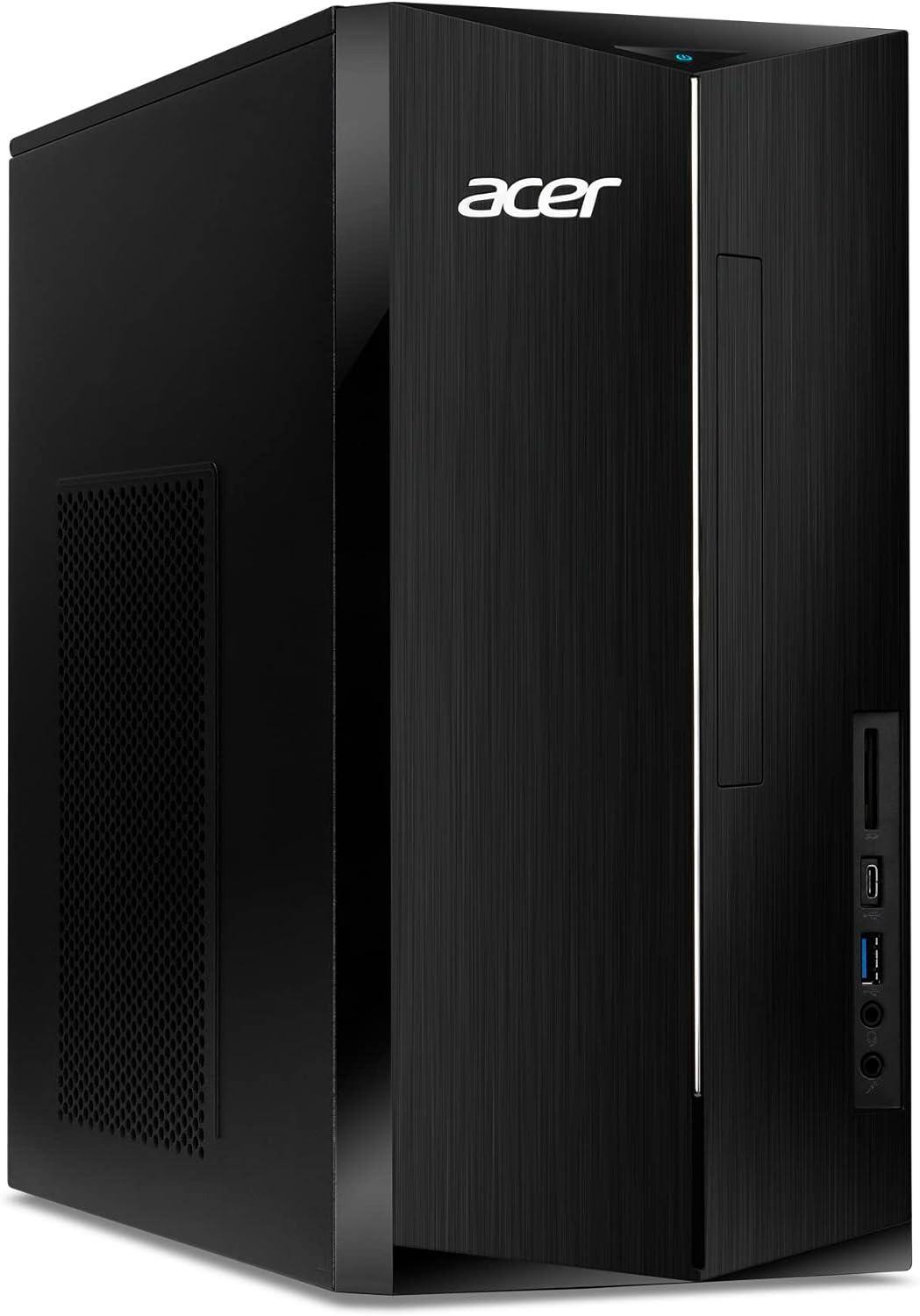 Front. Acer - Aspire TC-1785-UA92 Desktop 8GB RAM 1TB SSD Intel Core i5-14400 10-Core 2.5GHz Windows 11 Home - Black.