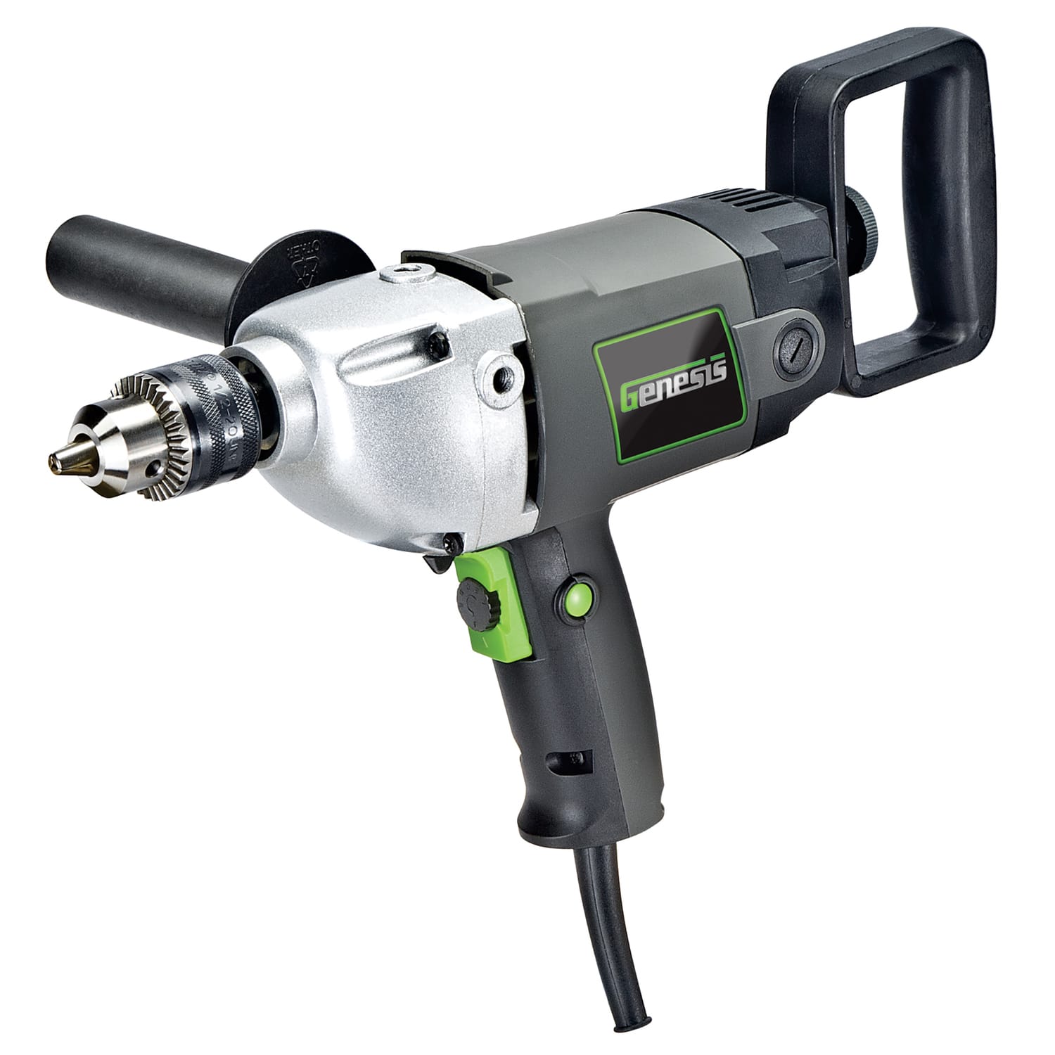 "Genesis - 9 Amp Corded Variable-Speed Spade-Handle Drill, 1/2"" Metal Chuck, 2-Position Spade Handle, 3-Position Aux Handle" price history on PriceWatchPro
