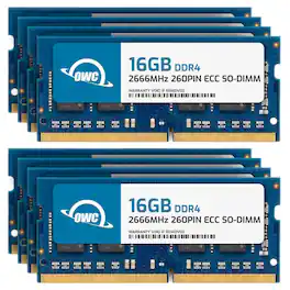 OWC - 128GB (8x16GB) DDR4 2666MHz PC4-21300 CL19 2RX8 ECC Unbuffered SODIMM 1.2V 260-pin Memory RAM - Black Chips