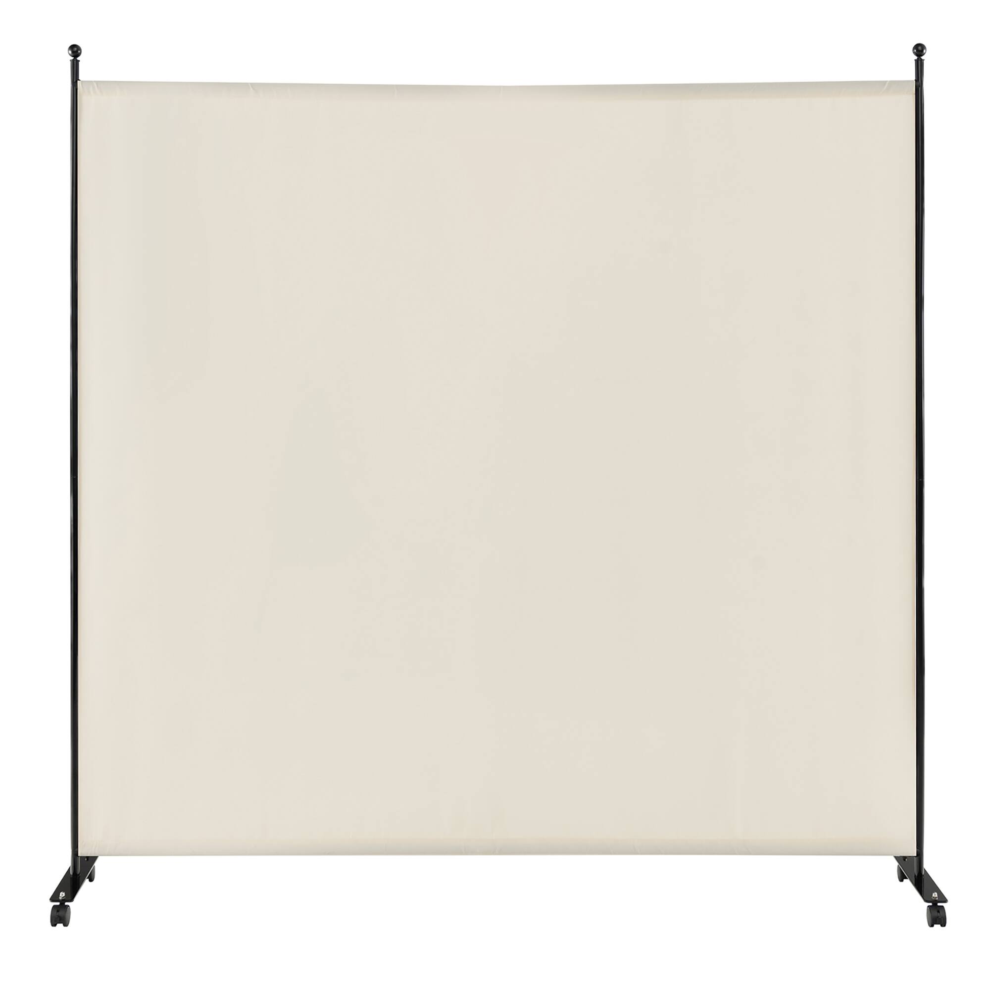 Alt View 9. Costway - Costway 6FT Single Panel Room Divider with Wheels Rolling Fabric Partition Privacy Screen - White.