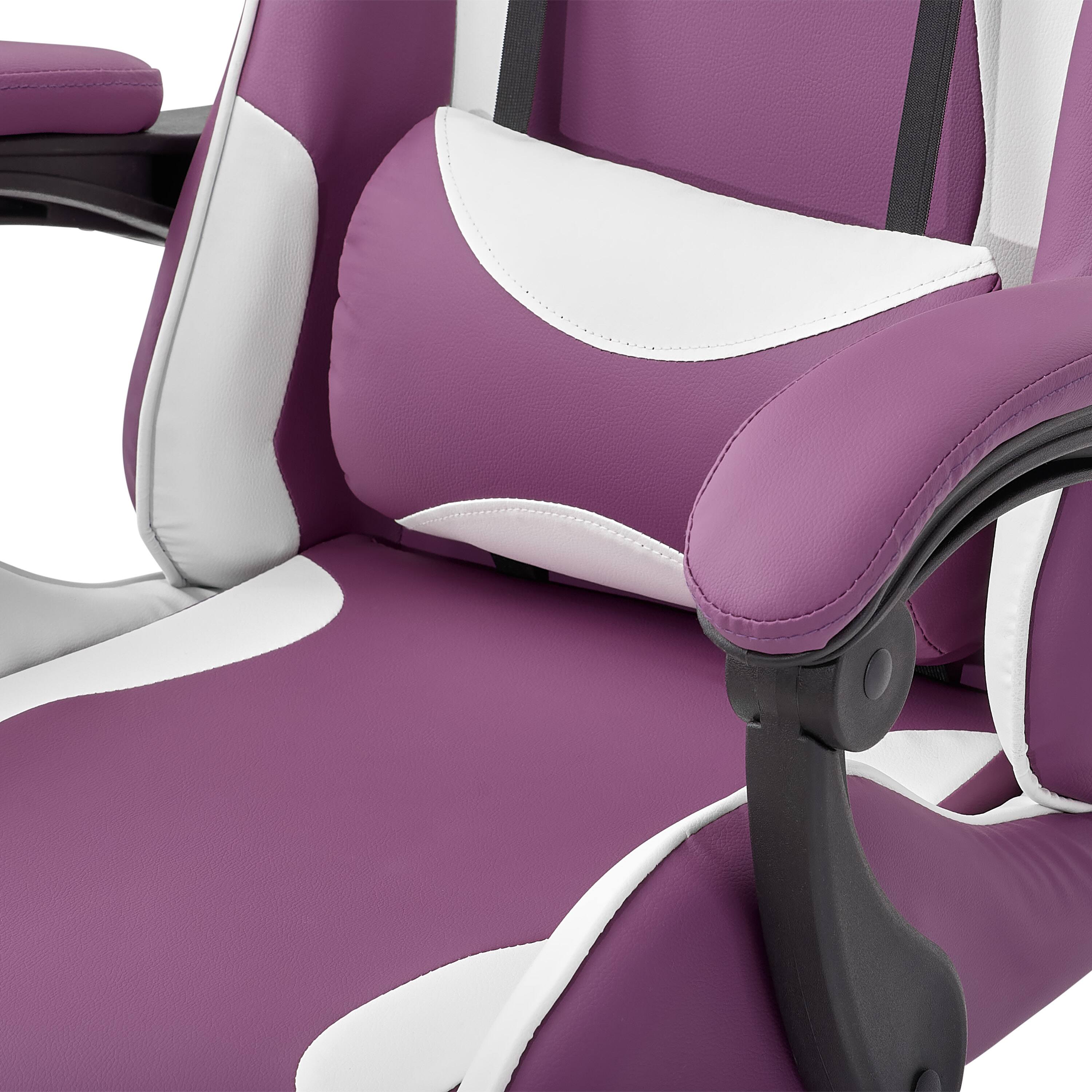 Alt View 16. CorLiving - Ravagers Gaming Chair - Purple and White.