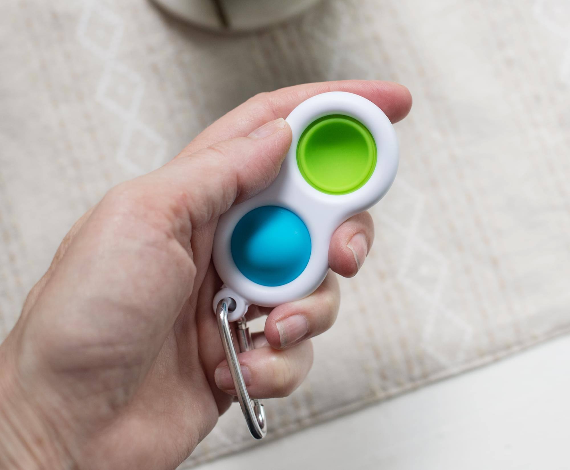Alt View 10. Toynk - Push Pop Toy 2-Button Keychain | Blue/Green - Green.