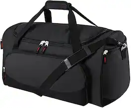 Vulpecula Spade - Gym Bag for Men - 55L Durable Large Duffle Bag for Travel, Workout, Fitness & Sport - Black