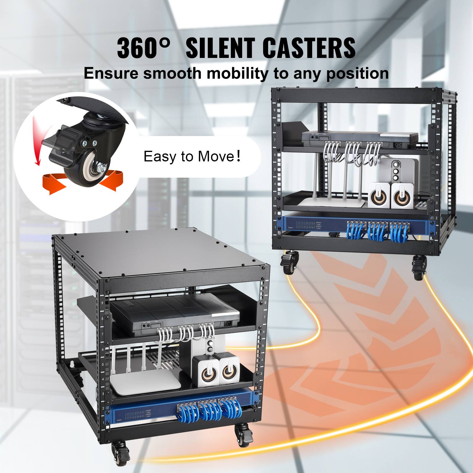 360° SILENT CASTERS  
Ensure smooth mobility to any position  
Easy to Move!