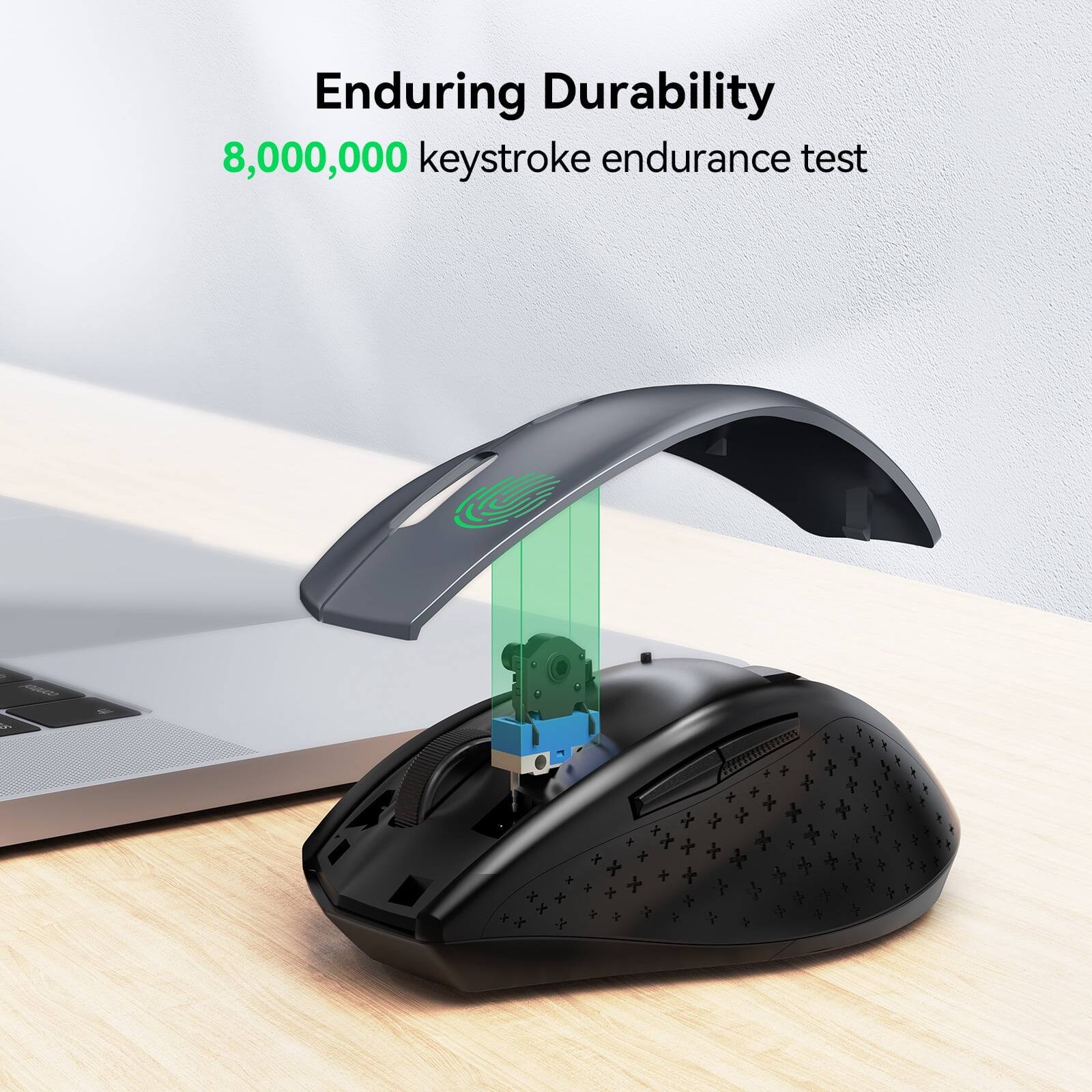Enduring Durability  
8,000,000 keystroke endurance test