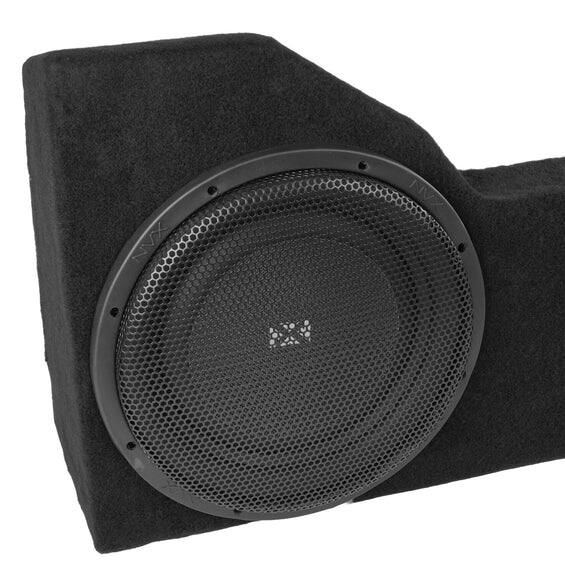 Back. NVX - BOOST Box Custom Fit 12" 800W RMS Loaded Sealed Subwoofer Enclosure for 2014-2018 Chevrolet Silverado and GMC Sierra - Black.