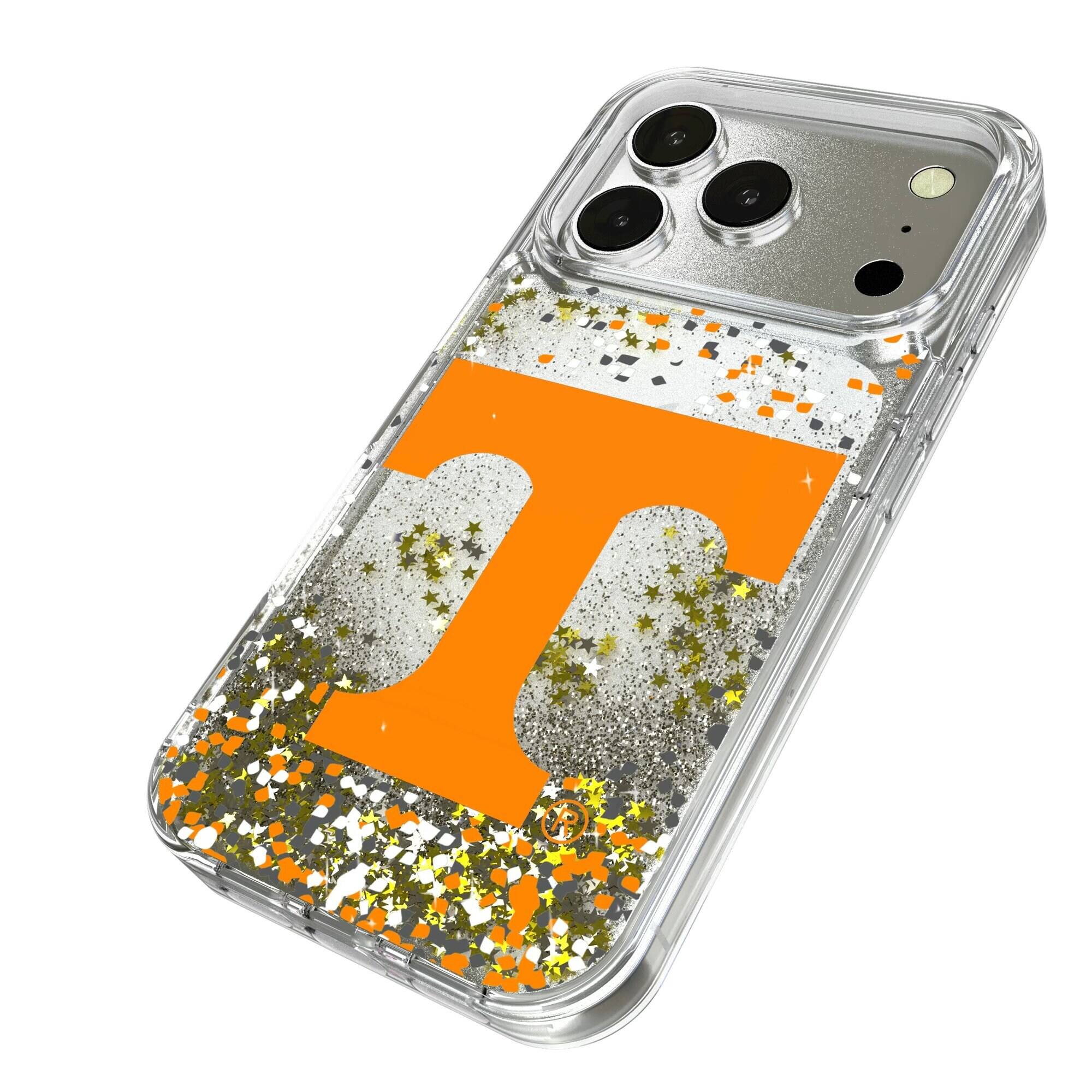 Alt View 1. Keyscaper - Tennessee Volunteers iPhone Glitter Confetti Design Case - 16 Pro Max - Multicolor.