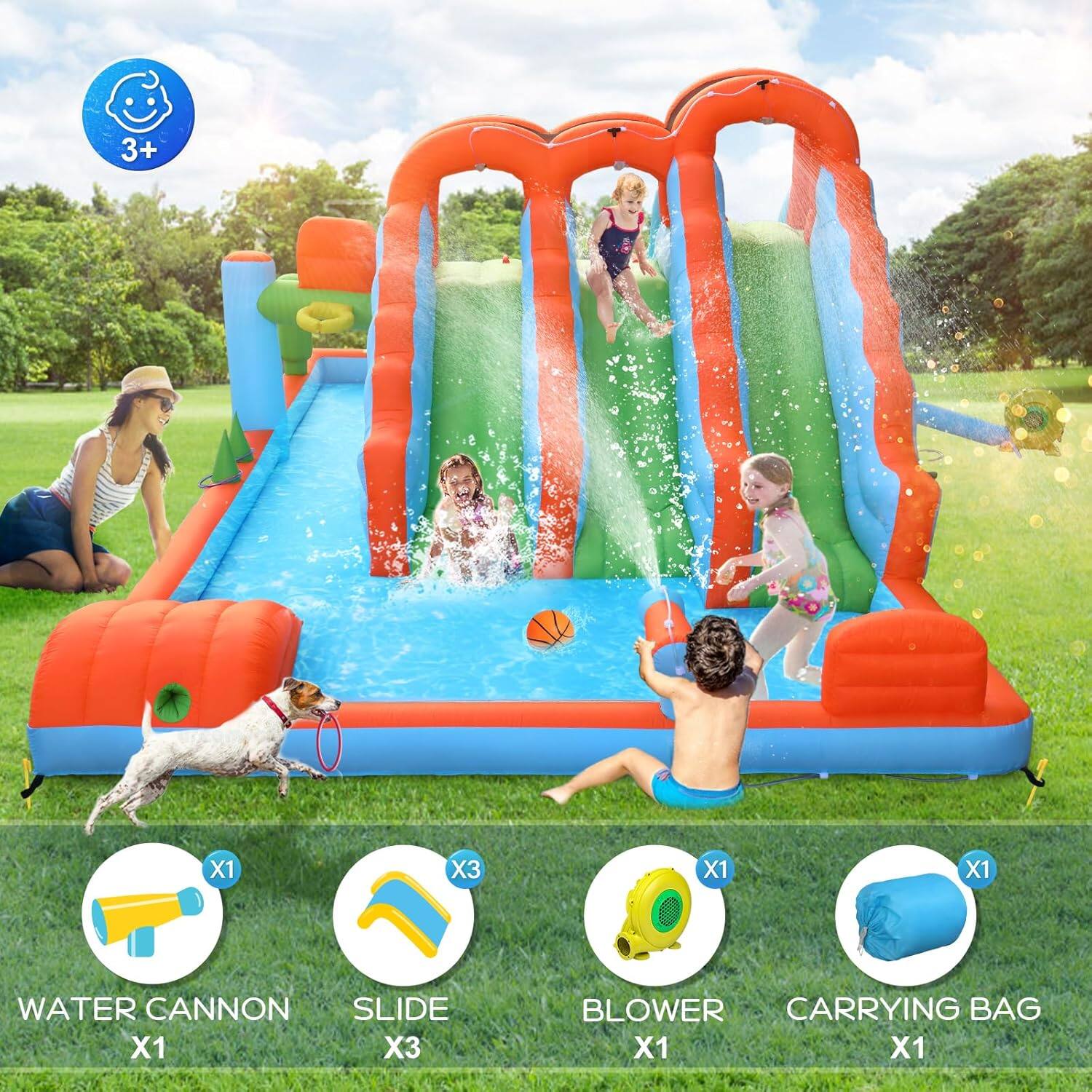 3+ X1 WATER CANNON SLIDE X3 BLOWER CARRYING BAG X1