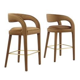 Pinnacle Performance Velvet Bar Stool Set of 2 by Modway - 0