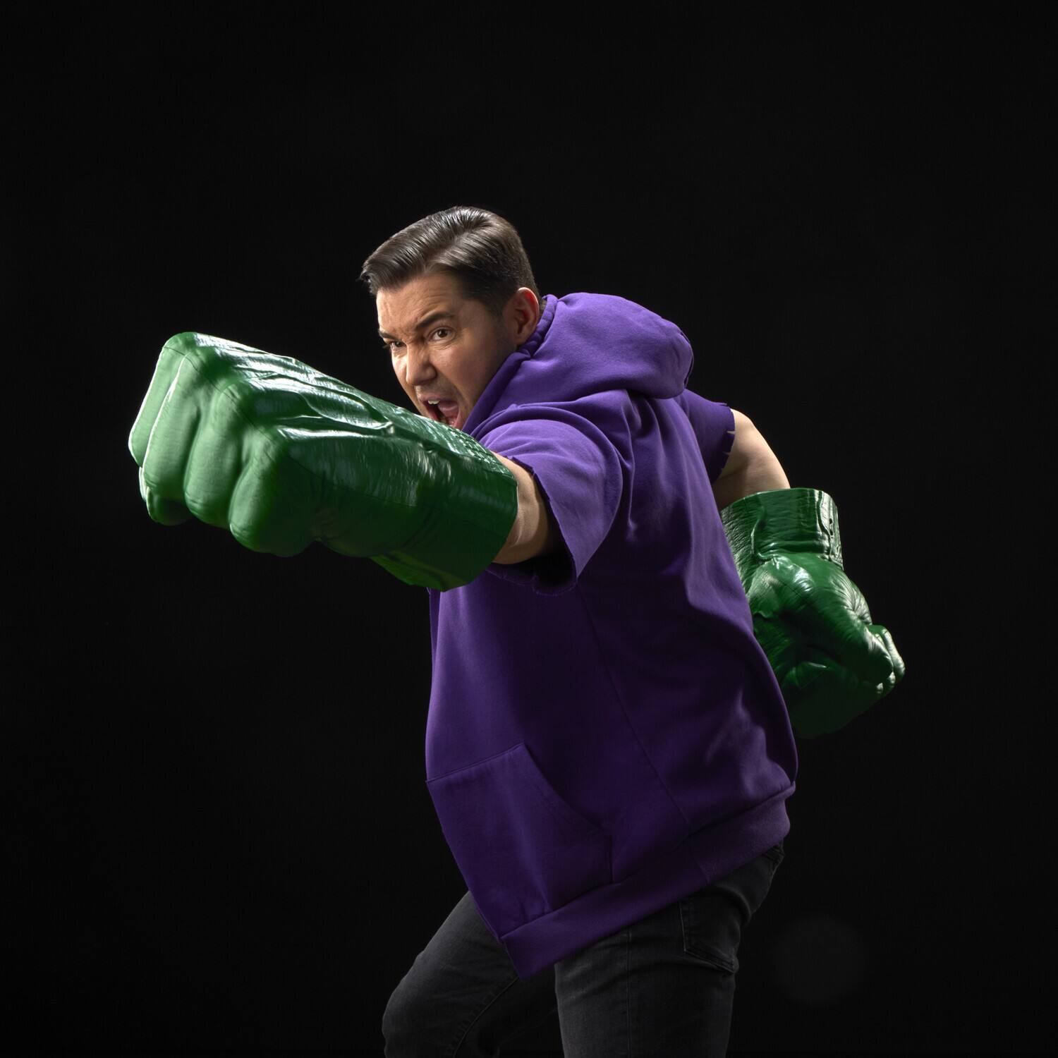 Alt View 1. Hasbro - Marvel Legends - Incredible Hulk Premium Roleplay Fists with Smash 'N Bash Sound FX   - COLLECTIBLES - Multicolor.