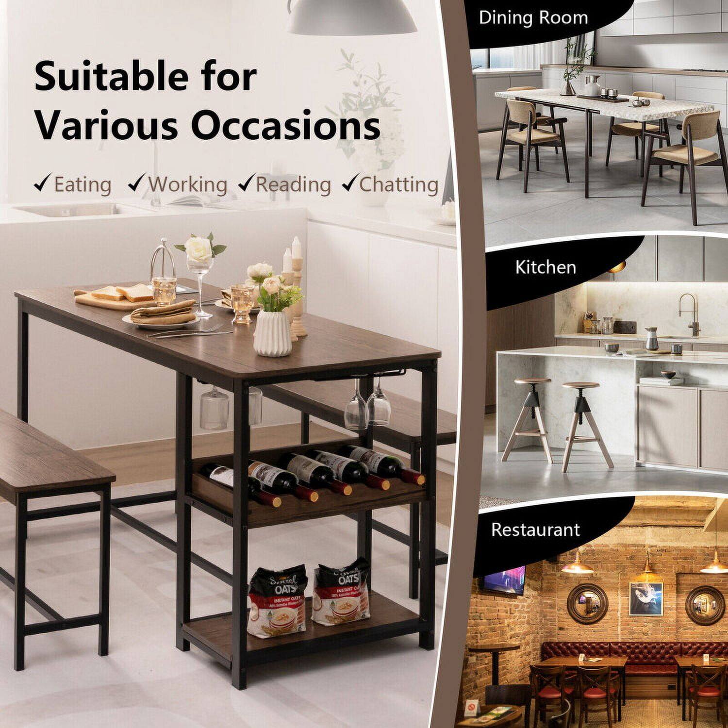 Suitable for Various Occasions  
Eating  
Working  
Reading  
Chatting  

Dining Room  
Kitchen  
Restaurant  

OATS  
OATS