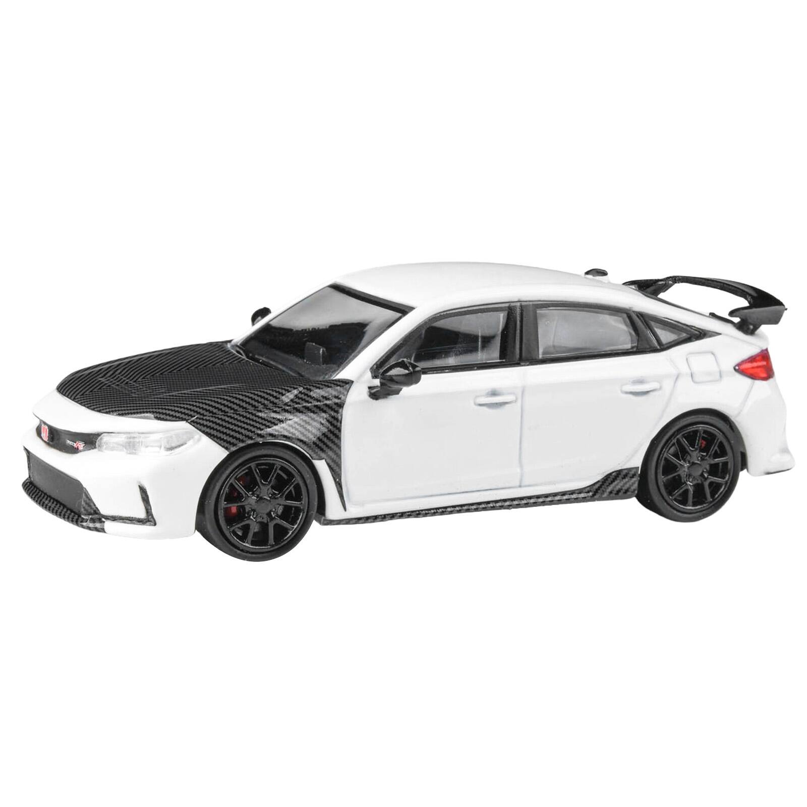 Alt View 4. Paragon - 2025 Honda Civic Type R FL5 White with Carbon Hood and Accents 1/64 Diecast Model Car by Paragon Models.