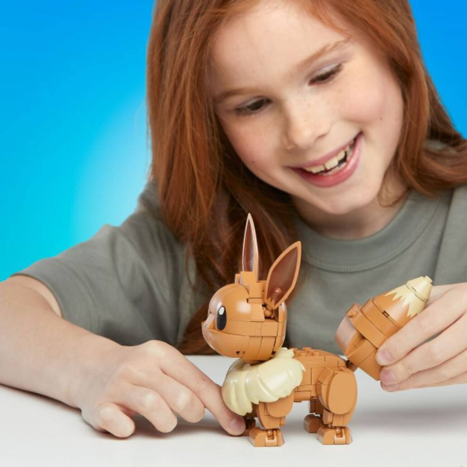 Alt View 4. Mega Bloks - MEGA BLOKS - Pokemon: Build & Show Eevee, 215 Piece Building Toy Set  - COLLECTABLES - Multicolor.