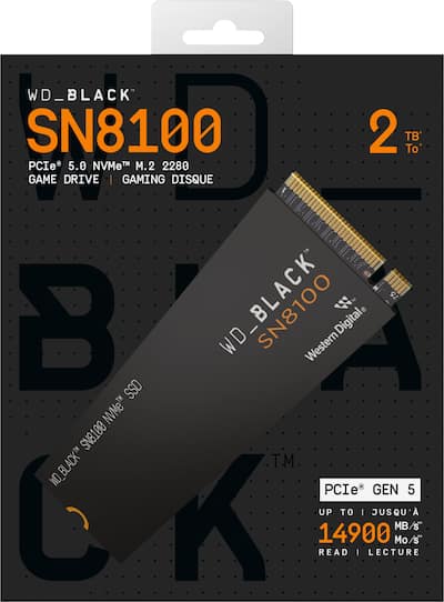 WD BLACK SN8100 2TB Non Heatsink Internal SSD Gen 5x4 NVMe WD BLACK SN8100 2TB Non Heatsink Internal SSD Gen 5x4 NVMe