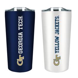 The Fanatic Group - Georgia Tech Yellow Jackets 18oz. Soft Touch Tumbler Two-Piece Set - Multicolor